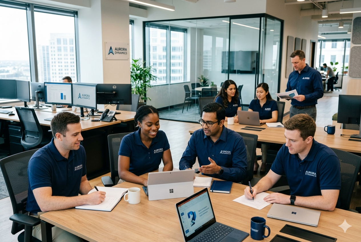 Corporate uniform design for professional office staff
